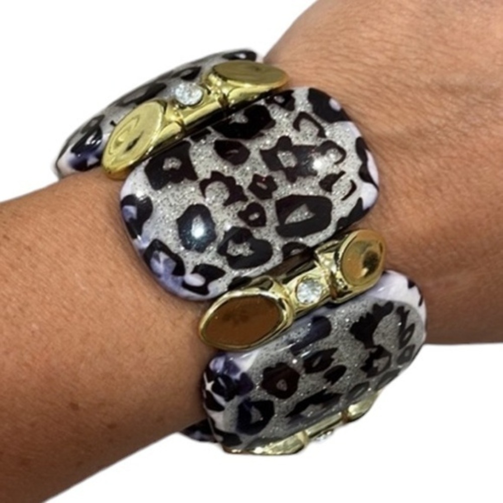 Leopard Stretch Chunky Bracelet Women’s Fashion